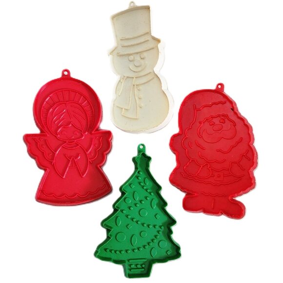 Vintage RARE Hallmark 4 Piece Christmas Cookie Cutter Set - Picture 1 of 7